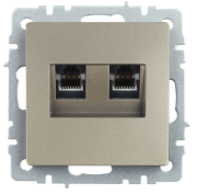 фото Розетка компьютерная IEK BR-K20-1-K37