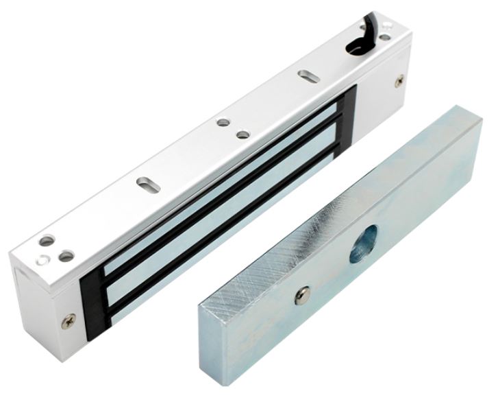 Замок электромагнитный Skudo SK-EL180A-M 12В/24В DC не более 330мА (12В)/190мА (24В), усилие 180 кг. Планка в комплекте.