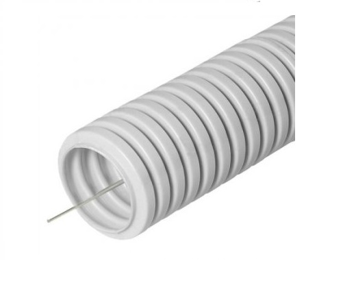 

Труба гофрированная лёгкая Ecoplast 20125HFR-UF ПНД-FRUF, с зондом, без галогена, трудногорючая, атмосферостойкая, цвет серый, диам. 25мм (50м), 20125HFR-UF