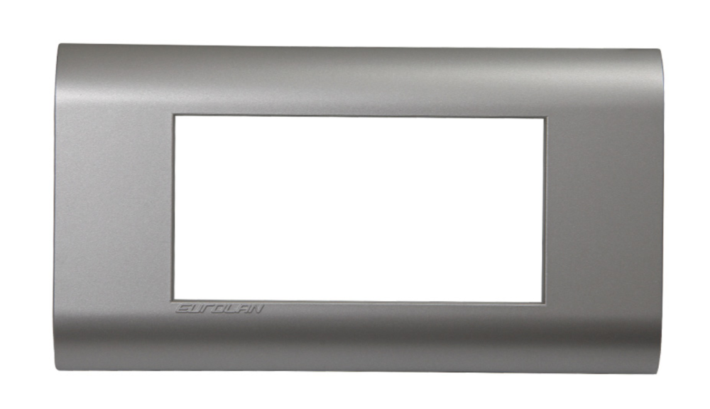 

Рамка Eurolan 16M-00-04SL французский стандарт 4 модуля 45x22,5 мм, серебристый, 16M-00-04SL