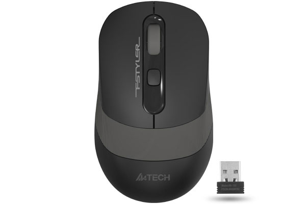 

Мышь Wireless A4Tech Fstyler FG10S черный/серый оптическая (2000dpi) silent USB (4but) (1204030), Fstyler FG10S