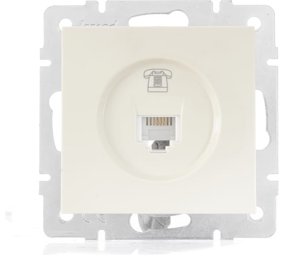 

Розетка телефонная Lezard 742-0388-137 СП Vesna евро стандарт механизм кремовая, 742-0388-137
