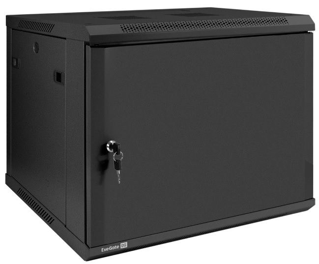 

Шкаф настенный 19", 9U Exegate EC-WM-9U.450.M.BLACK EX298619RUS телекоммуникационный (19", 9U, 600x450x500mm (ШхГхВ), передняя дверь металл, съемные б, EC-WM-9U.450.M.BLACK