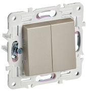 фото Переключатель двухклавишный IEK SK-V23-0-10-K37