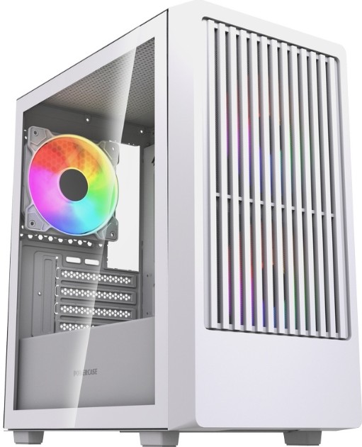 

Корпус mATX Powercase Mistral SM07 ARGB без БП, белый, боковая панель из закалённого стекла, USB 3.0, 2*USB 2.0, Mistral SM07 ARGB