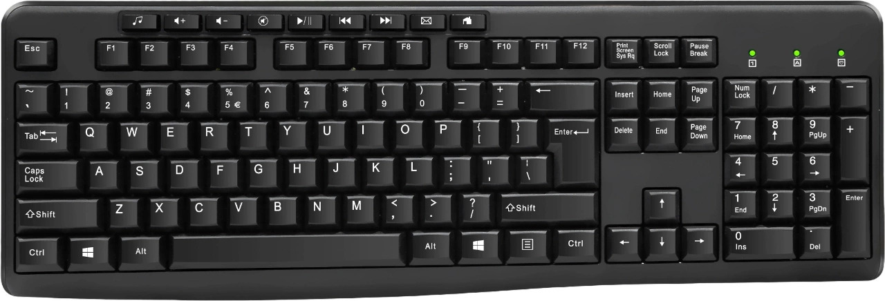 

Клавиатура Oklick 305M 1659987 черная USB Multimedia, 305M