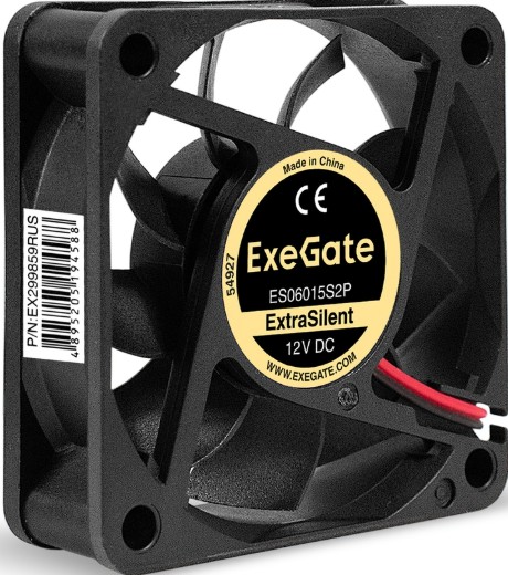 

Вентилятор для корпуса Exegate 12В DC ExtraSilent ES06015S2P EX299859RUS 60mm, 2500rpm, 17dBa, 12В DC ExtraSilent ES06015S2P