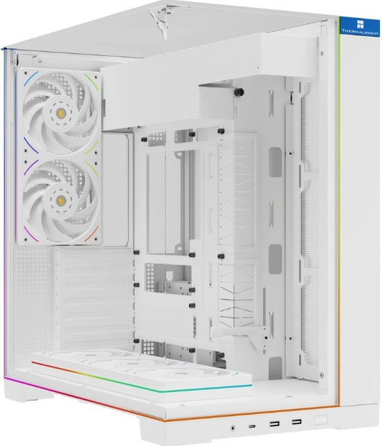 

Корпус ATX Thermalright TRA70AFUBW без БП, белый, боковая панель из закалённого стекла, USB Type-C, TRA70AFUBW