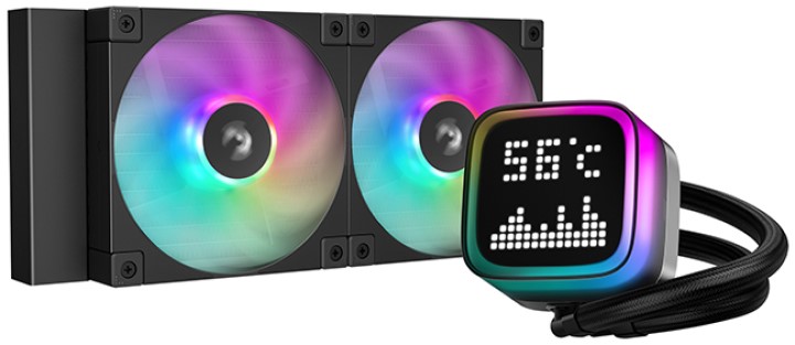 

Система охлаждения жидкостная Deepcool LP240 LGA1851/1700/1200115x/AM4/AM5 (2*120mm, 600-2400rpm, 72.04CFM, 38.71dBa), LP240