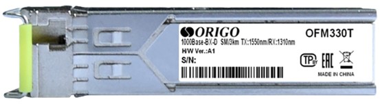 

Трансивер ORIGO OFM330T/3KM/A1A WDM SFP-трансивер, 1000Base-BX-D (LC), TX: 1550нм, RX: 1310нм, одномод, до 3км, OFM330T/3KM/A1A