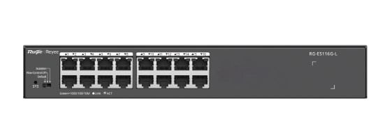 Изображение товара Неуправляемый коммутатор RUIJIE NETWORKS RG-ES116G-L, 16 портов