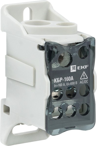 

Блок распределительный EKF plc-kbr160 КБР на DIN-рейку и монтажную панель 160A, plc-kbr160