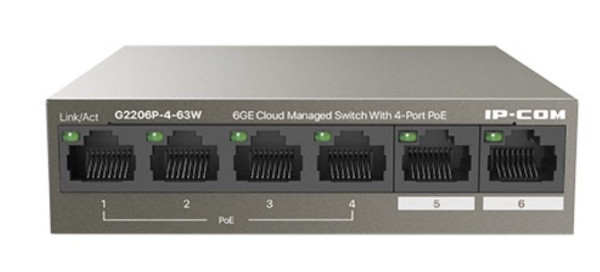 Изображение товара Коммутатор IP-Com G2206P-4-63W управляемый с PoE 12 Гбит/с