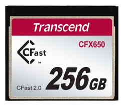 

Карта памяти 256GB Transcend TS256GCFX650 CFast 2.0,370 Mb/s/510 Mb/s ,4K, TS256GCFX650