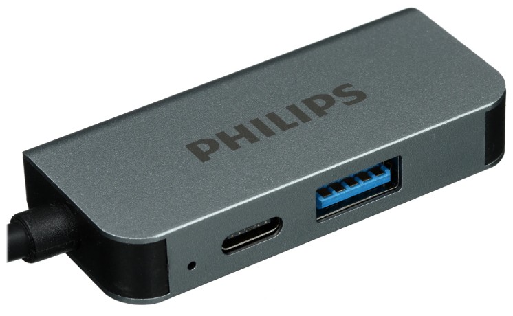 

Разветвитель Philips SWV6113G/59 USB С - HDMI+USB A+USB C PD 3 в 1 длина кабеля 10см, SWV6113G/59