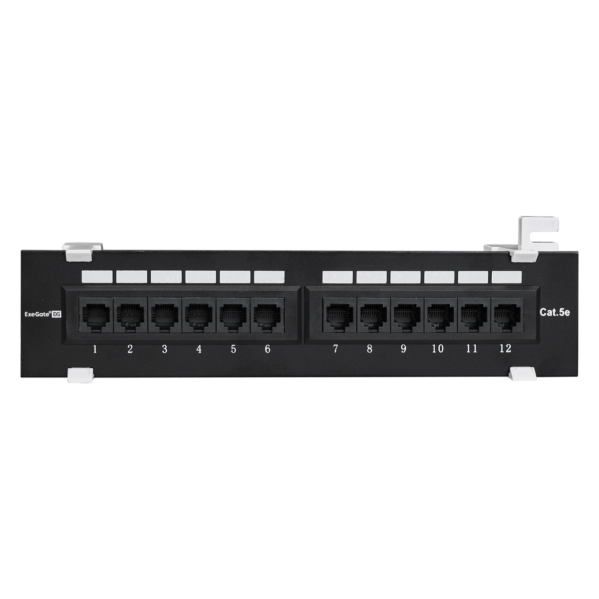 

Патч-панель Exegate EPPW-12-8P8C-C5e-FR EX256754RUS (UTP, настенная, 12 port, cat.5e, KRONE&110(dual IDC), RoHS, Black, RTL), EPPW-12-8P8C-C5e-FR
