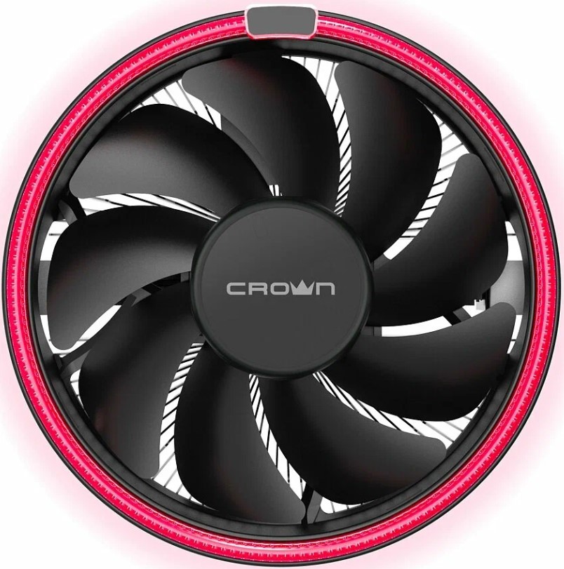 

Кулер Crown CM-1150PWM RED v2 CM000003666 LGA115x/1200/1700/AM4/AM5 (125mm, 1000-1800rpm, 57CFM, 26.3dBa, TDP 115W), CM-1150PWM RED v2