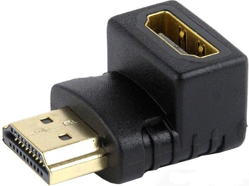 

Переходник Cablexpert A-HDMI90-FML HDMI-HDMI, 19F/19M, угловой соединитель 90 градусов, золотые разъемы, A-HDMI90-FML