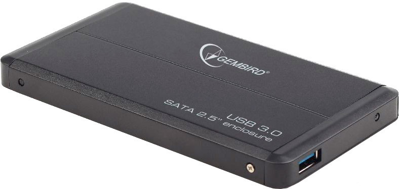 

Внешний корпус для HDD SATA 2.5” Gembird EE2-U3S-2 для HDD/SSD SATA 6Gb/s 2.5", USB 3.0, алюминий, черный, EE2-U3S-2
