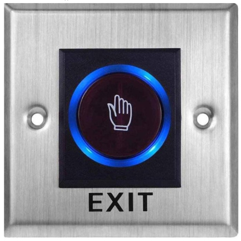 Изображение товара Бесконтактная кнопка выхода ZKTeco TLEB101 с индикацией из нержавейки