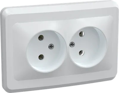 

Розетка IEK ERV20-K01-10-DM 2-м СП Вега РС12-2-ВБ без заземл. контакта без защ. штор 10А белая, ERV20-K01-10-DM