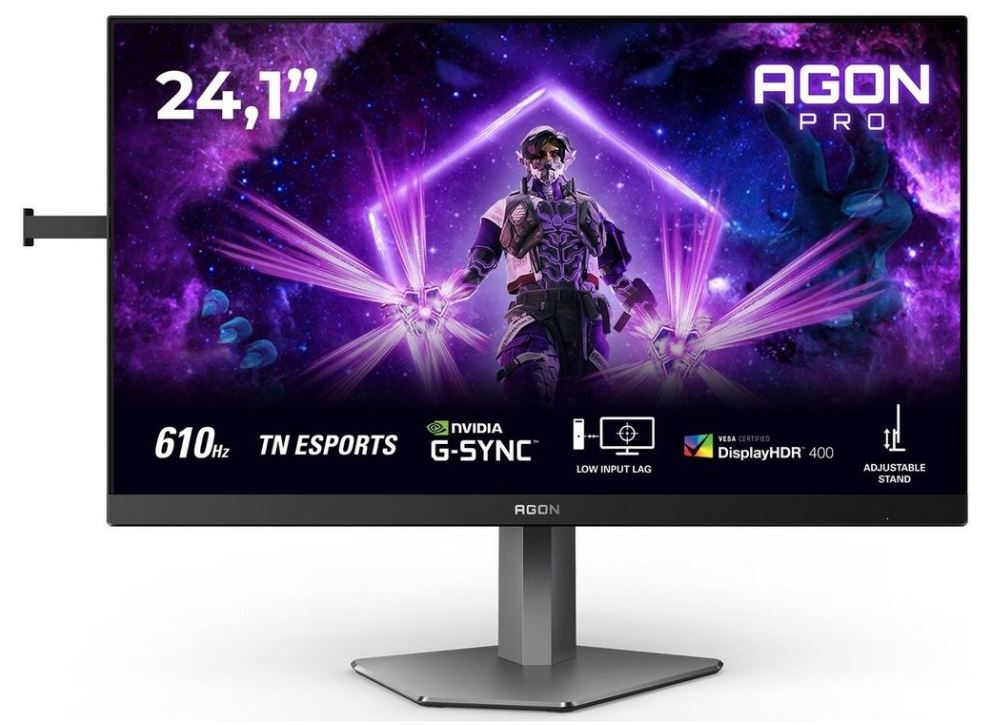 

Монитор 24.1" AOC AGON AG246FK6 1920x1080, TN, 500cd/m, 1000:1, 0.5ms, 600Hz, 2*HDMI, DP, 4*USB, Pivot, Black-Grey, AGON AG246FK6