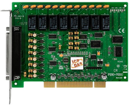 

Плата ICP DAS PISO-725U CR Universal PCI, 8-channel Relay Output & 8-channel Isolated Digital Input Board. (RoHS)Includes one CA-4002 D-Sub connector., PISO-725U CR