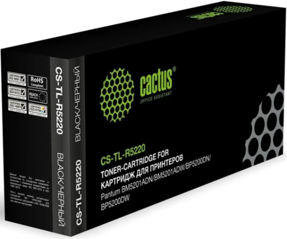 Изображение товара Тонер-картридж Cactus CS-TL-R5220 черный для Pantum с ресурсом 3000 стр