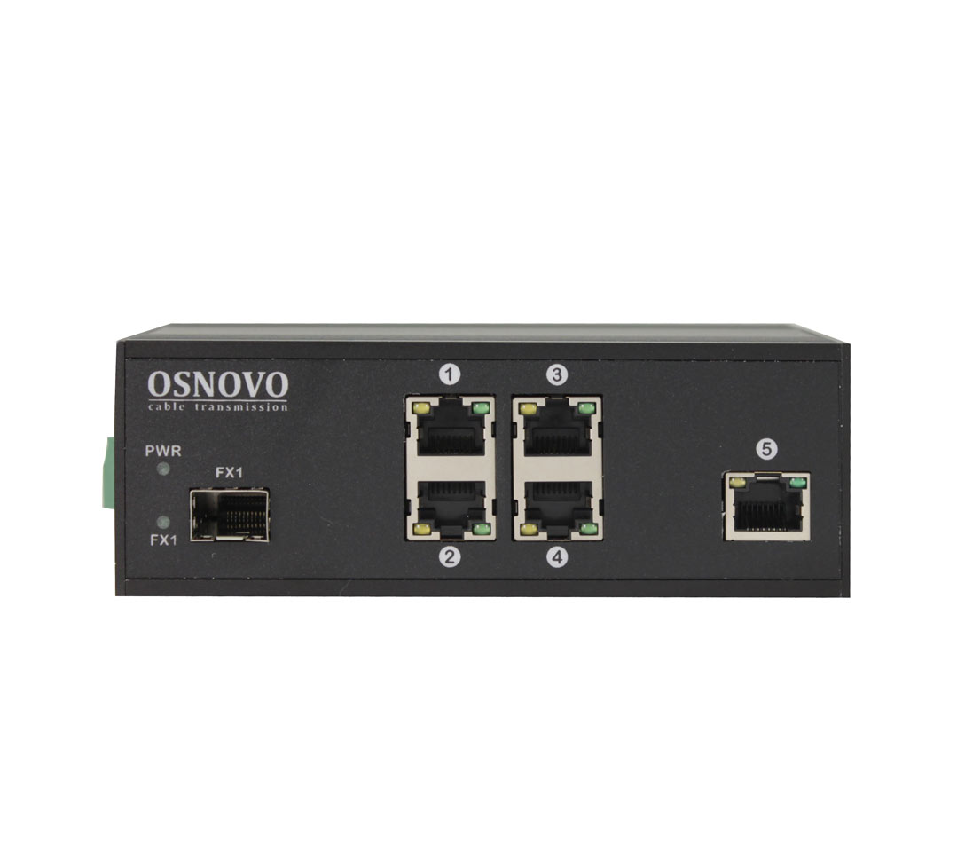 

Коммутатор PoE OSNOVO SW-40501/IC промышленный Fast Ethernet на 6 портов: 4 x FE(10/100Base-T) с PoE (до 30W) + 1 x FE(10/100Base-T) + 1 x FE SFP(100B, SW-40501/IC