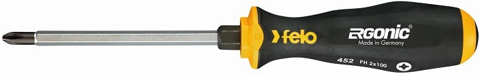 

Отвертка Felo 45220340 Ergonic крестовая ударная PH 2X100, 45220340