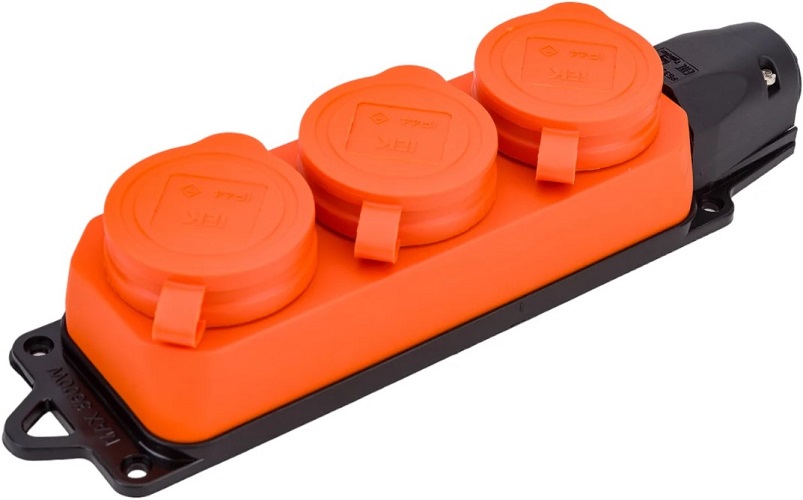 

Розетка IEK PKR61-016-2-K09 РБ33-1-0м трехместная ОМЕГА IP44 оранжевая, PKR61-016-2-K09