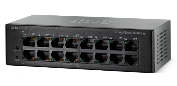 фото Коммутатор PoE Cisco SB SF110D-16HP-EU в Самаре