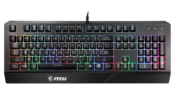 

Клавиатура MSI VIGOR GK20 RU S11-04RU230-CLA черная USB Multimedia for gamer LED (подставка для запястий) (1427059), VIGOR GK20 RU