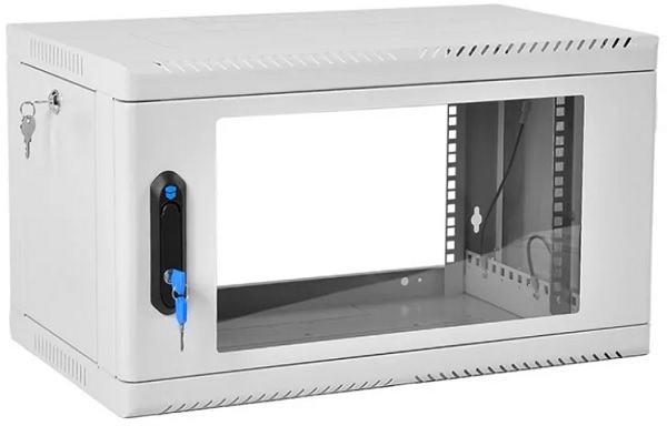 

Шкаф настенный 19", 6U ЦМО ШРН-6.350.1 телекоммуникационный сварной (600 × 350) съёмные стенки, дверь металл, ШРН-6.350.1