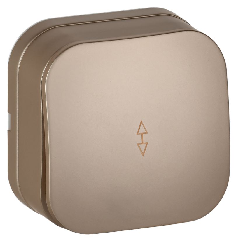 

Переключатель одноклавишный IEK EVH12-K37M-10 GLORY для открытой установки 10А ВСп10-1-0-ХШм шампань матовый, EVH12-K37M-10