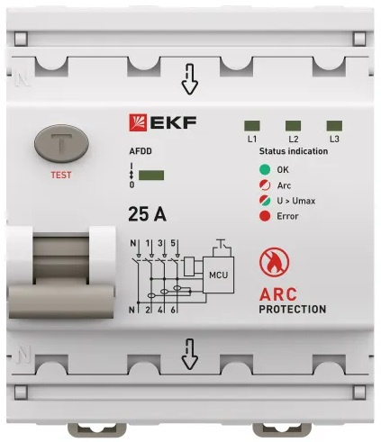 Изображение товара Устройство защиты от дугового пробоя EKF afdd-4-25-pro
