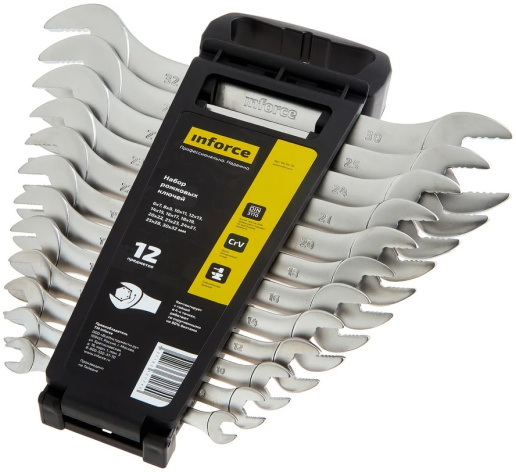 Изображение товара Набор рожковых ключей Inforce 06-05-79 12 шт профессиональный