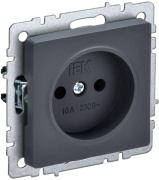 фото Розетка без заземления в сборе  IEK BR-R10-10-K53-F