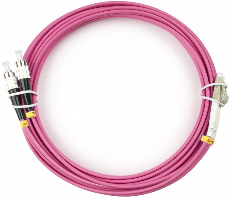 фото Патч-корд волоконно-оптический  Cabeus FOP-50-OM4-LC-FC-5m