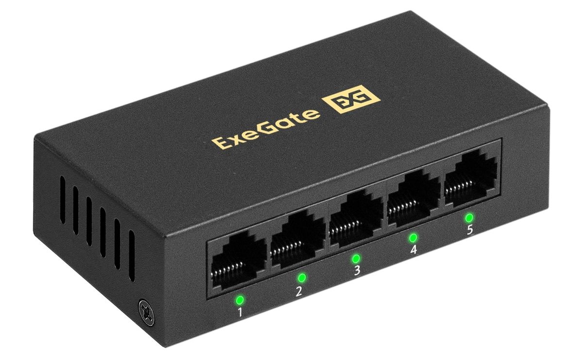 

Коммутатор неуправляемый Exegate EDES-1005D EX298689RUS 5-портовый UTP 10/100Mbps, EDES-1005D