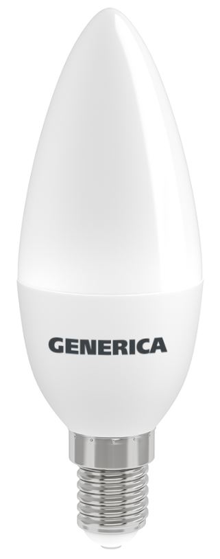 

Лампа светодиодная GENERICA LL-C35-12-230-65-E14-G C35 свеча 12Вт 230В 6500К E14 (кратность 10шт), LL-C35-12-230-65-E14-G