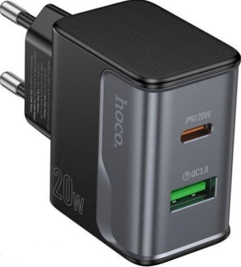 Изображение товара Зарядное устройство Hoco CS71A с USB и USB-C быстрая зарядка 20 Вт