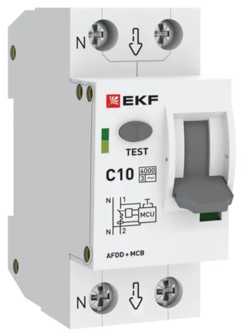 

Устройство защиты от дугового пробоя EKF afdd-2-10C-pro УЗДП с авт.выкл. 1P+N 10А (С) 6кА PROXIMA, afdd-2-10C-pro
