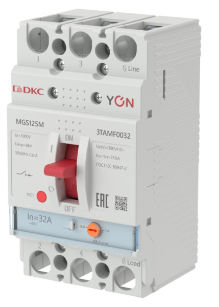 Изображение товара Автоматический выключатель DKC MGS125M-3TAMF0032