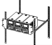 Изображение товара Rigol RM-3-DP700 – стойка для трёх приборов 19 дюймов