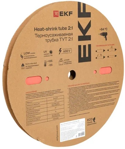 Изображение товара Термоусаживаемая трубка EKF tut-16-r