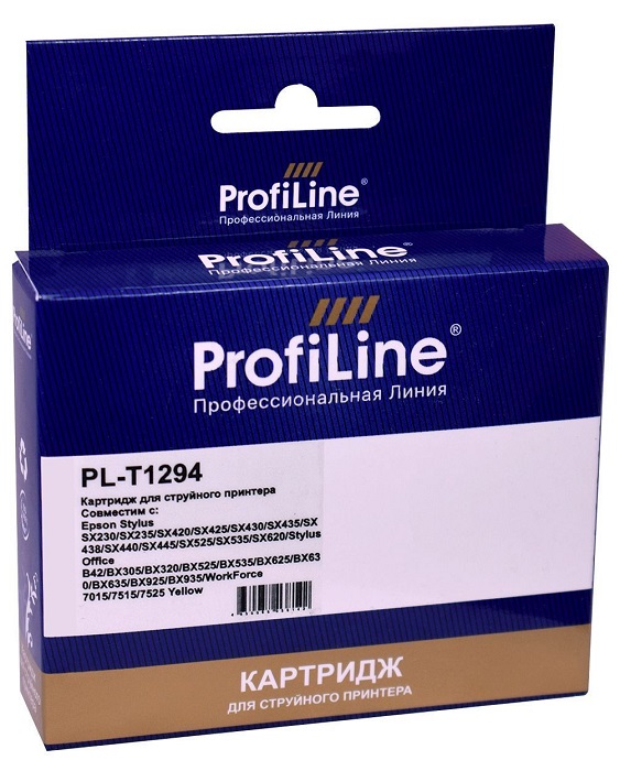 

Картридж ProfiLine PL_T1294_Y струйный для принтеров Epson Stylus SX230/SX235/SX420/SX425/SX430/SX435/SX438/SX440/SX445/SX525/SX535/SX620/Stylus Offic, PL_T1294_Y