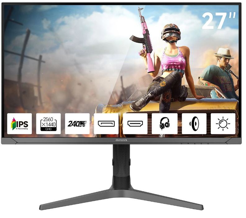 

Монитор 27" AIWA MD2715 2560x1440, LED, 16:9, IPS, 350cd/m, 1000:1, 1ms, 178°/178°, 2*HDMI, 2*DP, 240Hz, Spk, pivot, black, MD2715