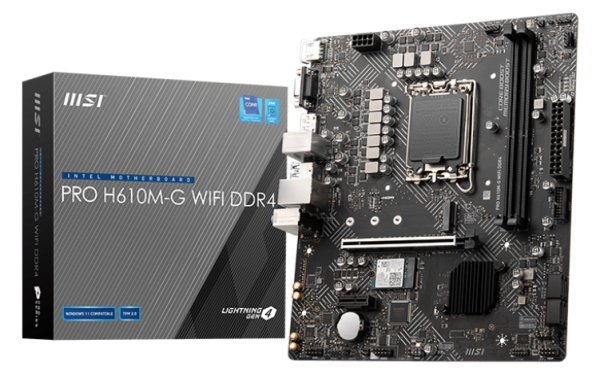 Изображение товара Материнская плата MSI PRO H610M-G WIFI DDR4 для процессоров Intel