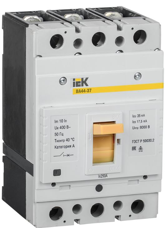 

Автоматический выключатель в литом корпусе IEK SVA4410-3-0250-35 ВА44-37 3Р 250А 35кА, SVA4410-3-0250-35